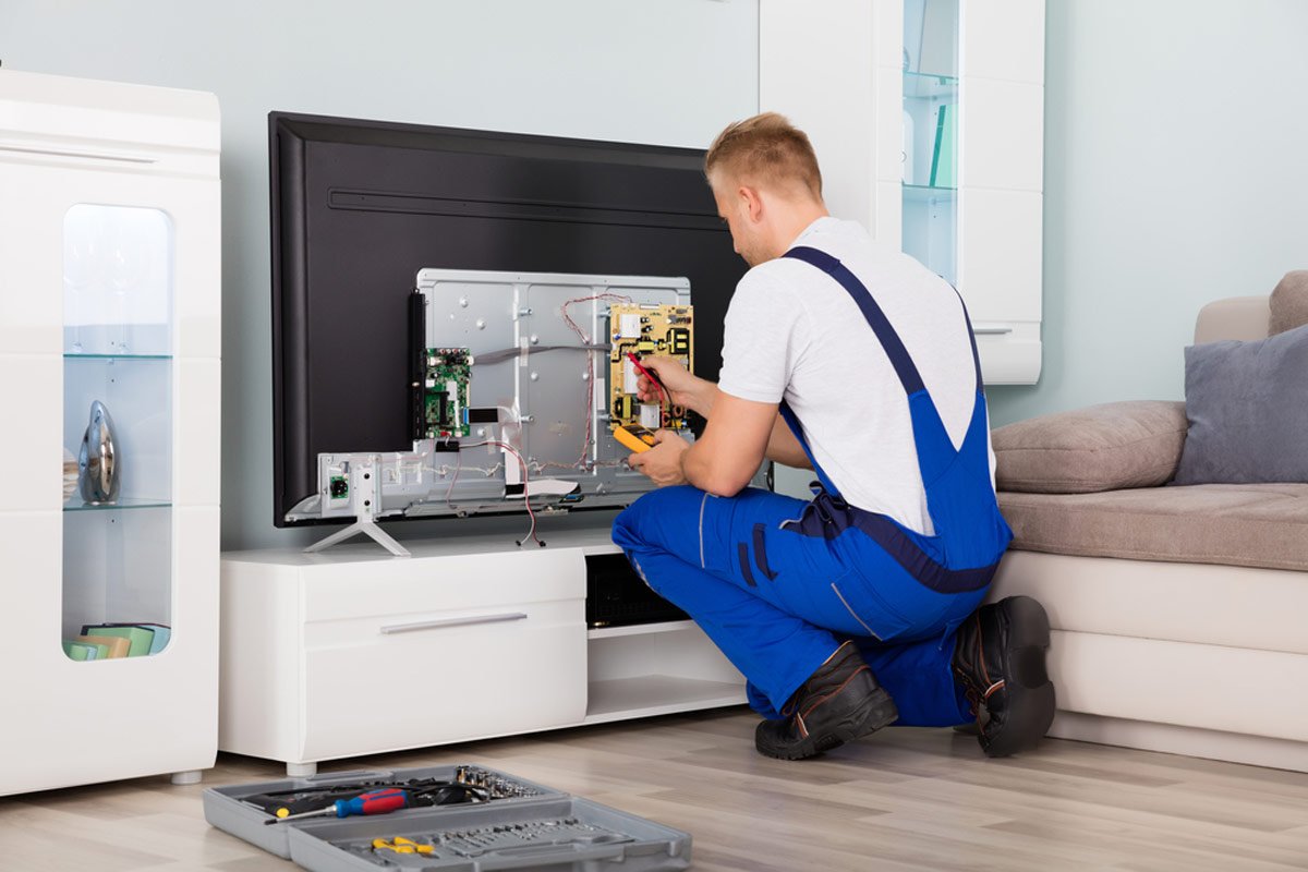 LED TV Installation in Ahmedabad — Happy Services technician